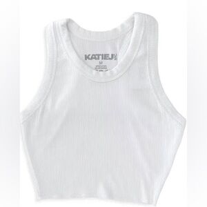 KATIE J CROPPED RIB TANKTOP